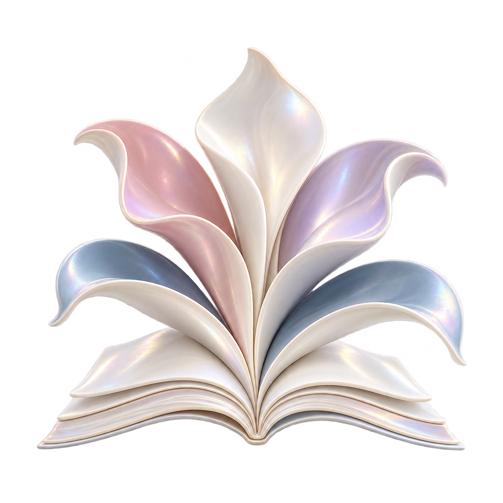 KaaliParis Publishing book-and-petal logo icon